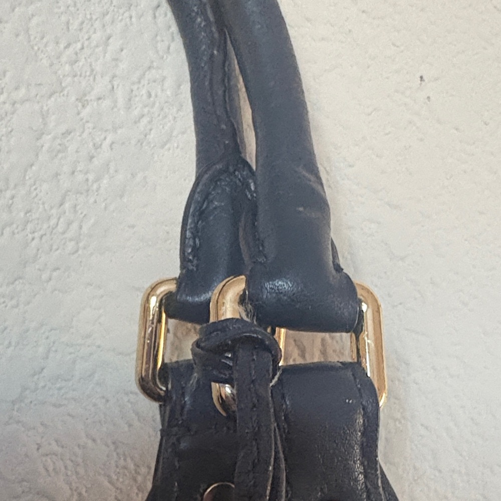 Michael Kors Dark Blue Leather Shoulder Bag - Picture 4 of 11